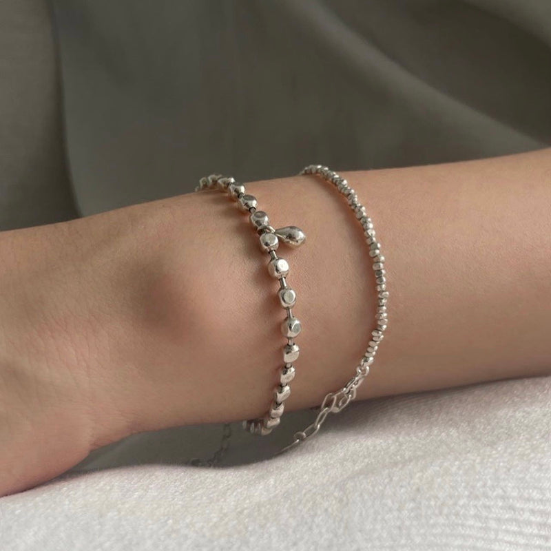 Water drop bracelet Water drop silver ball bracelet (Sterling Silver)