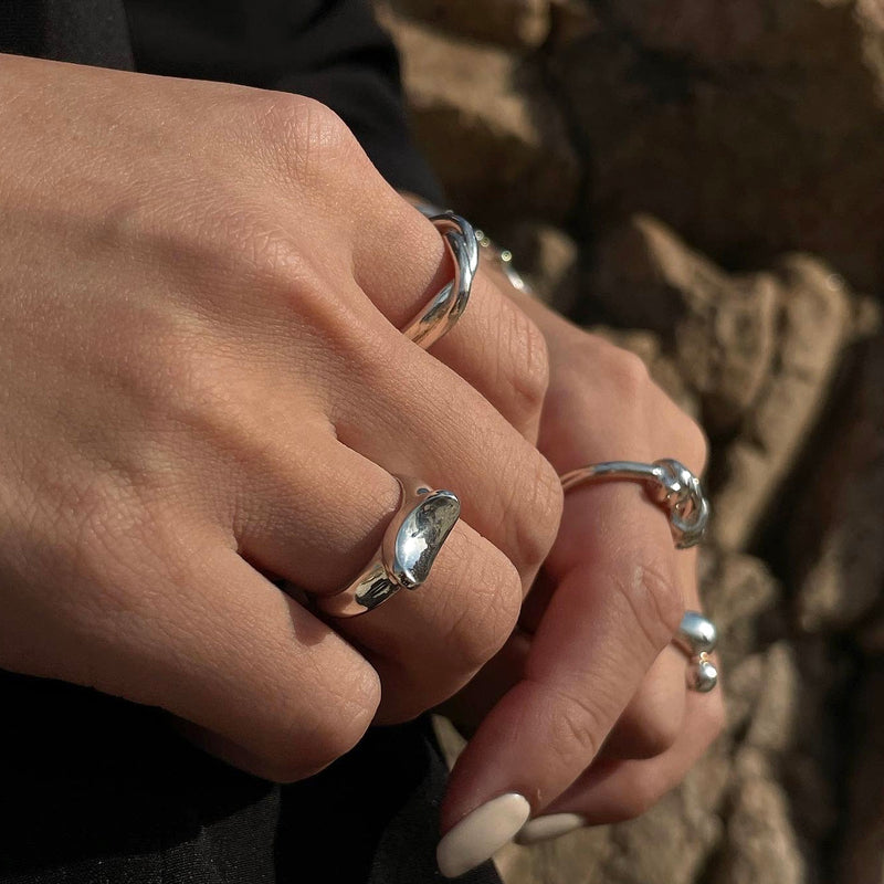 Sliding Layered Ring (Sterling Silver)