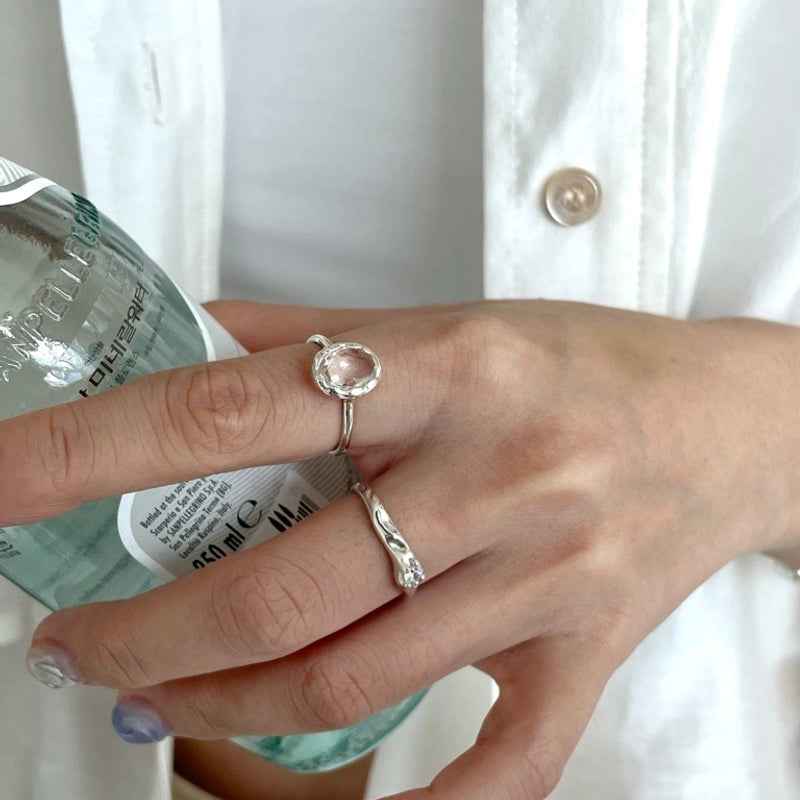 Clear quartz ring