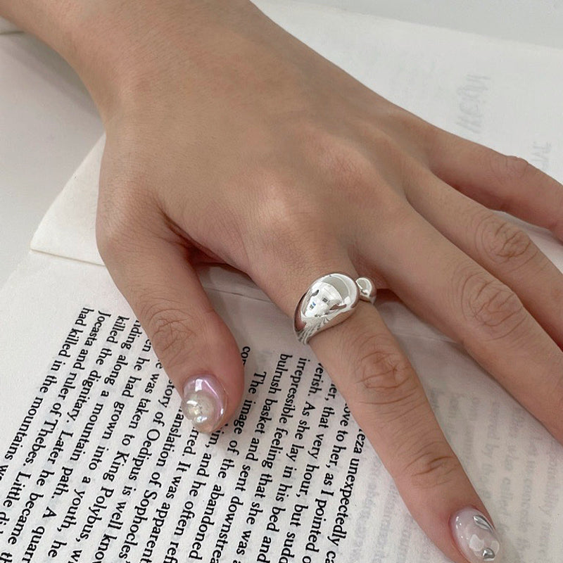 Bold hug ring Bold silver ring