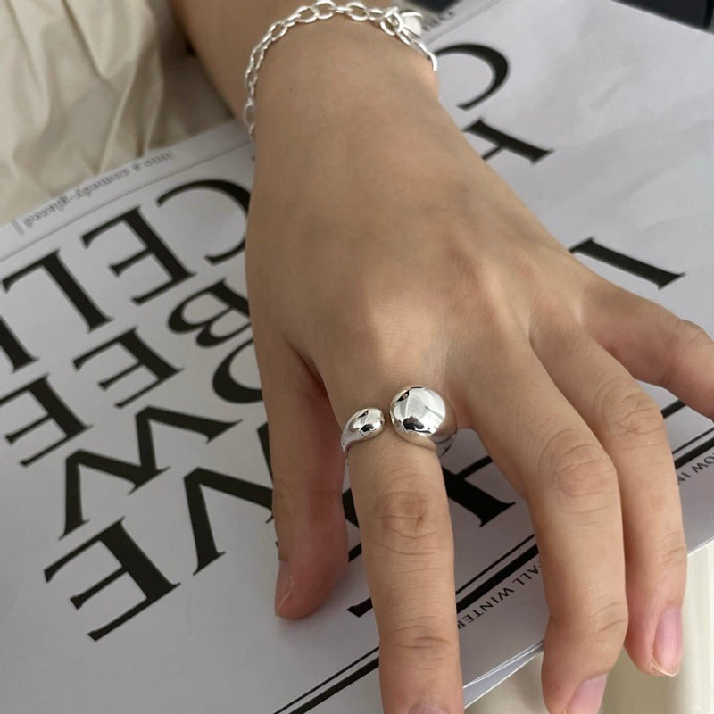 Bold hug ring Bold silver ring