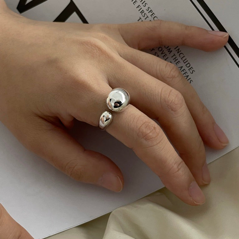 Bold hug ring Bold silver ring