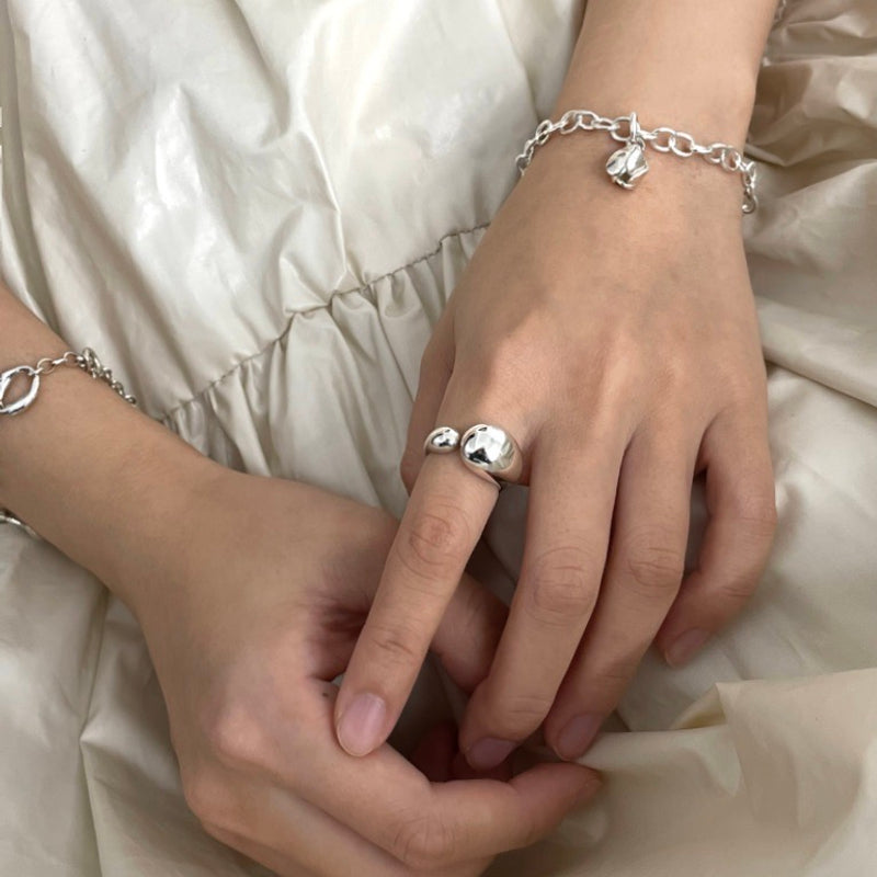 Bold hug ring Bold silver ring