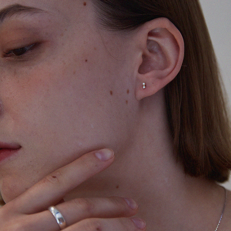 K10 K14 ミレー ストーン ピアス / 10K 14K Millet Stone Piercing