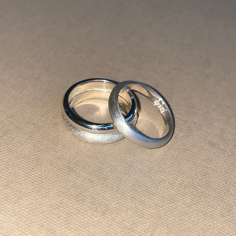 (remove duplicates) Texture ring set (2 pieces)