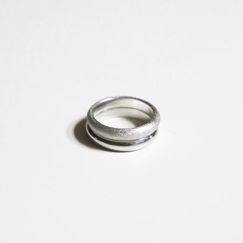 (remove duplicates) Texture ring set (2 pieces)