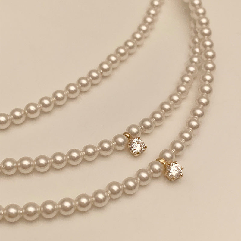 K14 3mm スワロフスキー パール ネックレス / 14K 3mm Swarovski Pearl Necklace