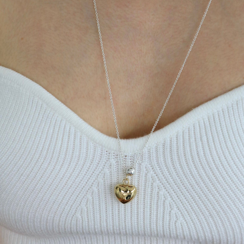 ハート ボール ロング ネックレス / Heart ball long necklace