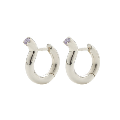 FIRST DIVE ワンタッチ ピアス:シルバー / FIRST DIVE ONE-TOUCH EARRINGS - SILVER (3 COLORS)