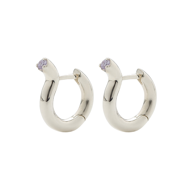 FIRST DIVE ワンタッチ ピアス:シルバー / FIRST DIVE ONE-TOUCH EARRINGS - SILVER (3 COLORS)