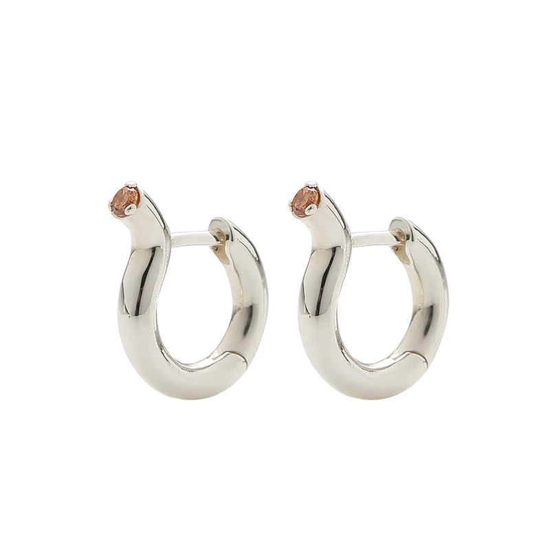 FIRST DIVE ワンタッチ ピアス:シルバー / FIRST DIVE ONE-TOUCH EARRINGS - SILVER (3 COLORS)