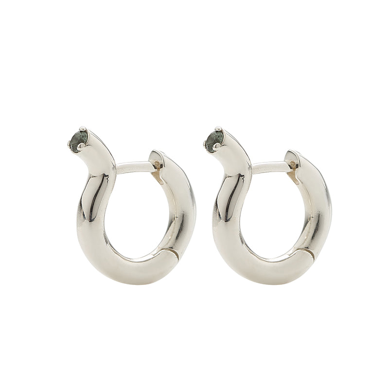 FIRST DIVE ワンタッチ ピアス:シルバー / FIRST DIVE ONE-TOUCH EARRINGS - SILVER (3 COLORS)