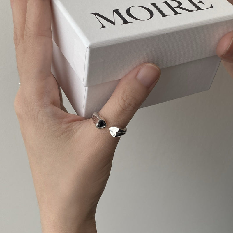 Twinkle heart ring heart cubic ring