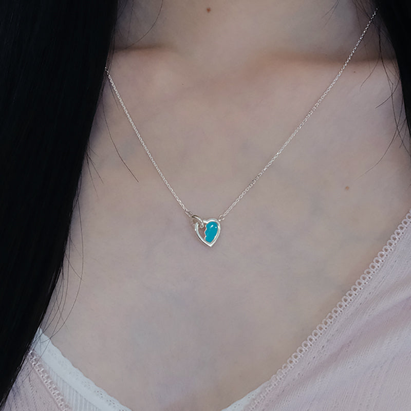colorful heart necklace