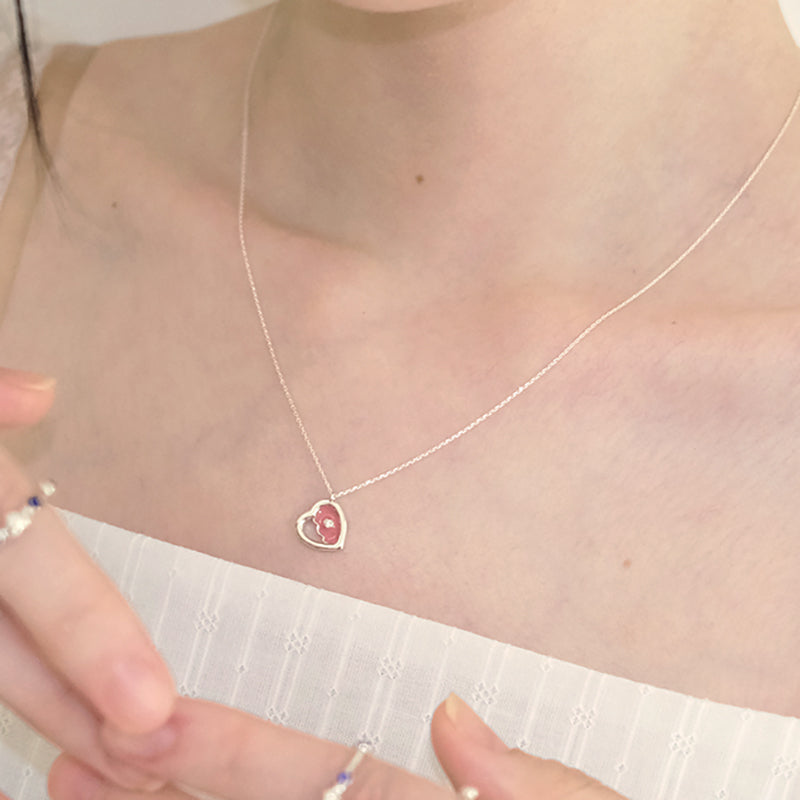 floating heart necklace