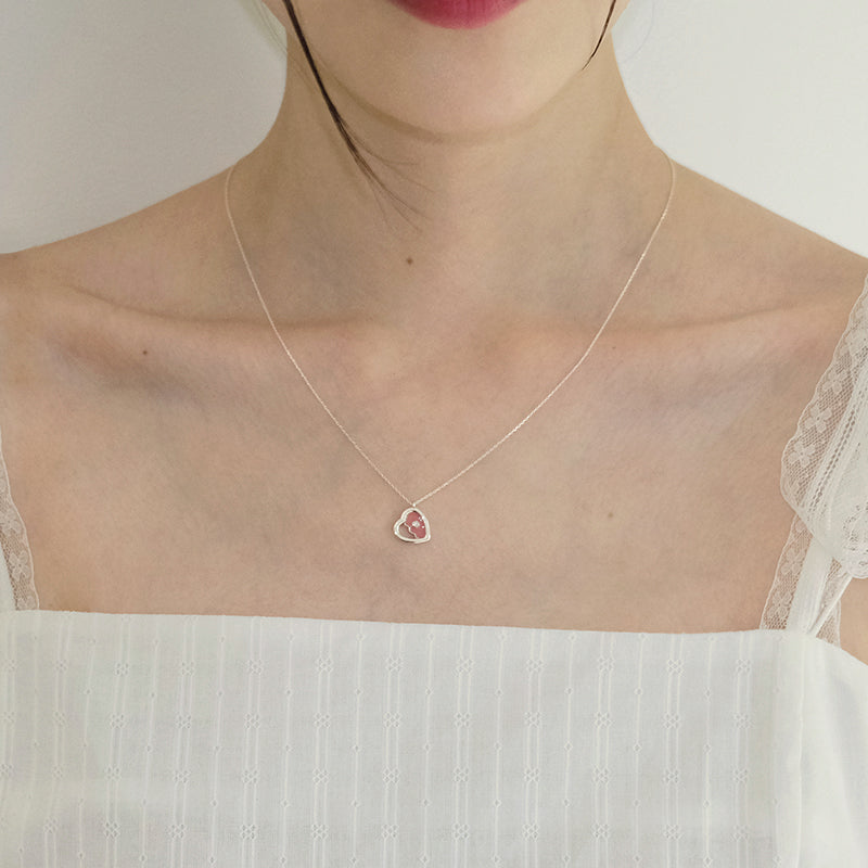 floating heart necklace