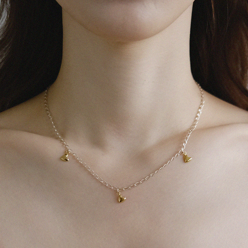 Heart chain necklace