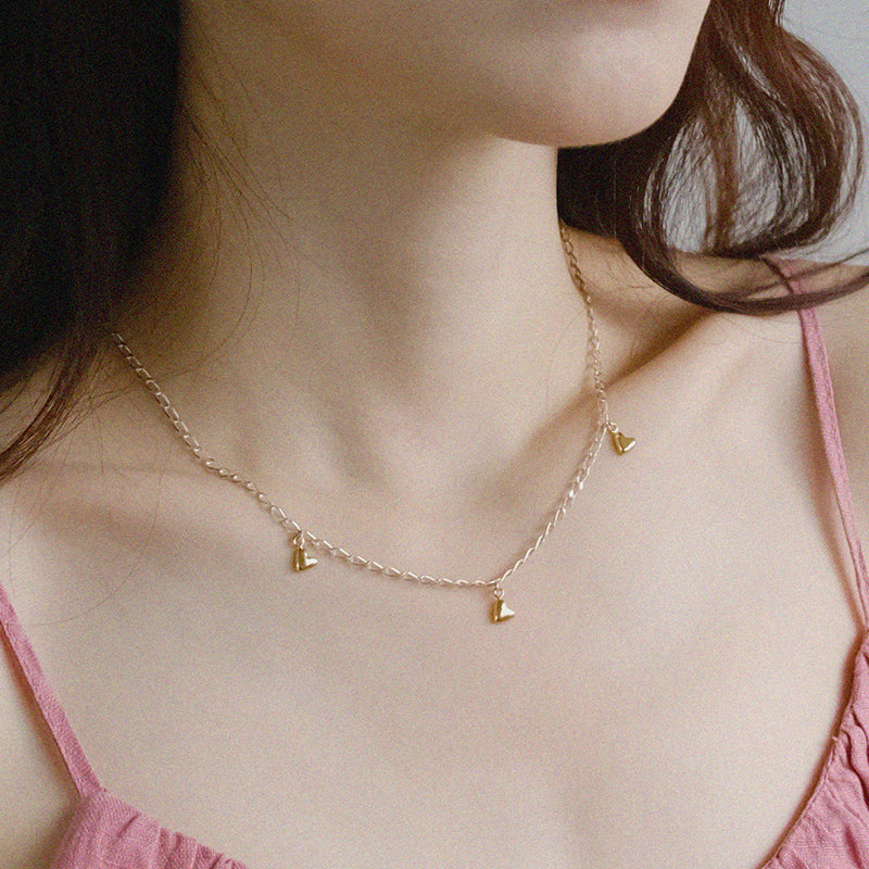 Heart chain necklace
