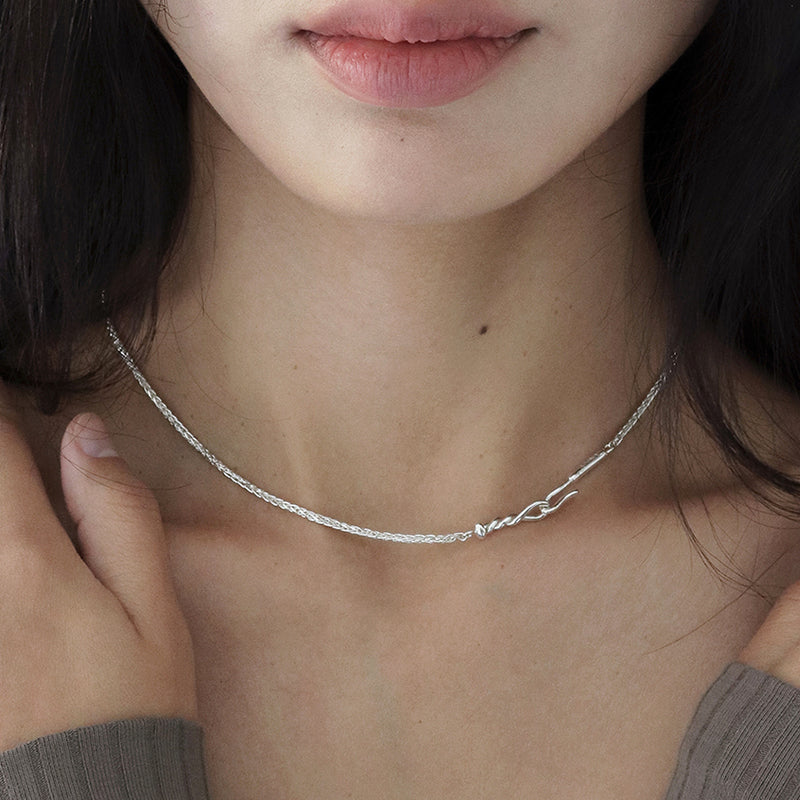 シンプル ツイスト ネックレス / simple twist necklace | アモンズ – amondz