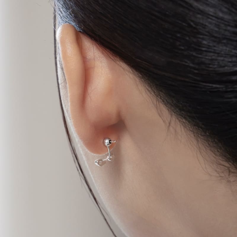 シルバー ラフ シェイプ 2Way ネックレス / Silver Rough Shape Two-Way Earrings