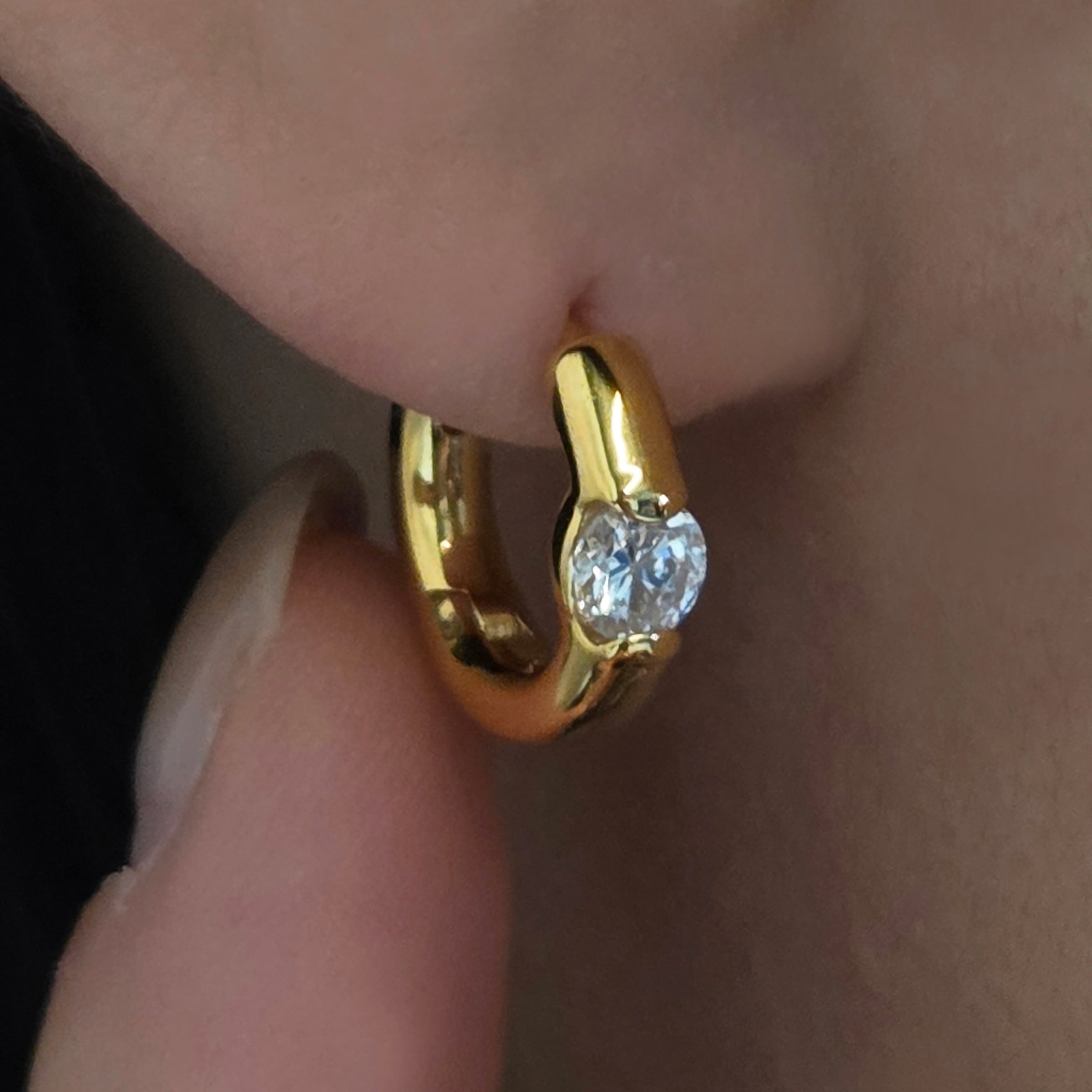 Silver Classic Stone Volume Piercings(Pair)