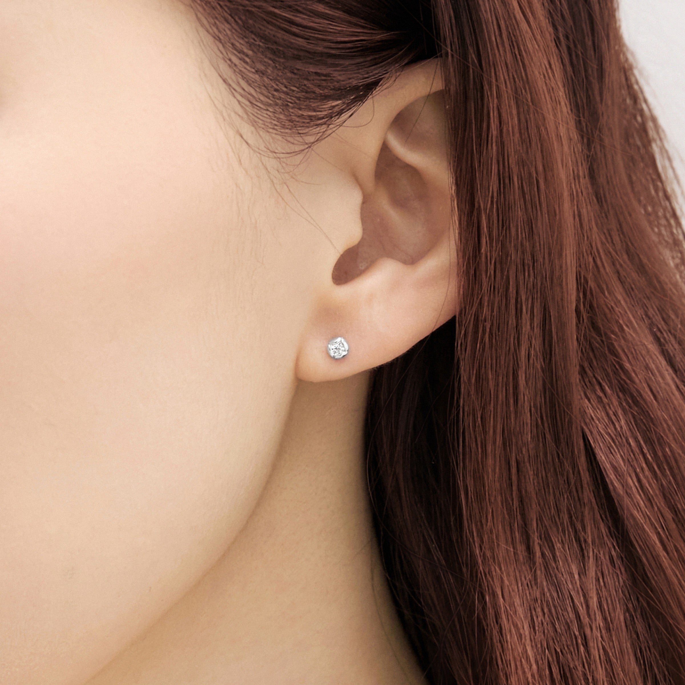 シルバーブルームストーンウィアモンズイヤリング / Silver Bloom Stone Earrings