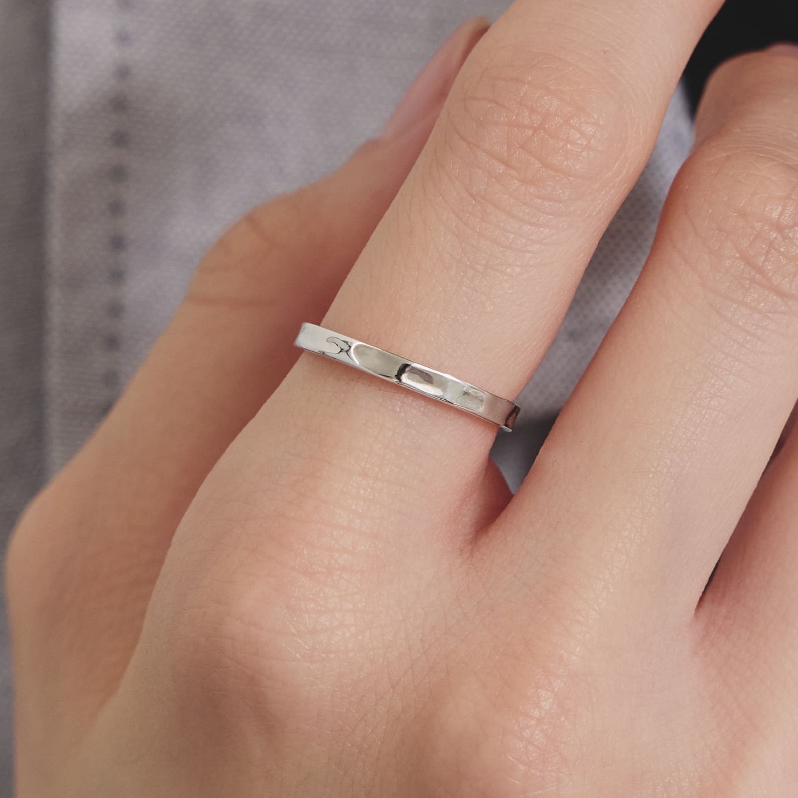 シルバー メルティング フラット リング / Silver Melting Flat Ring