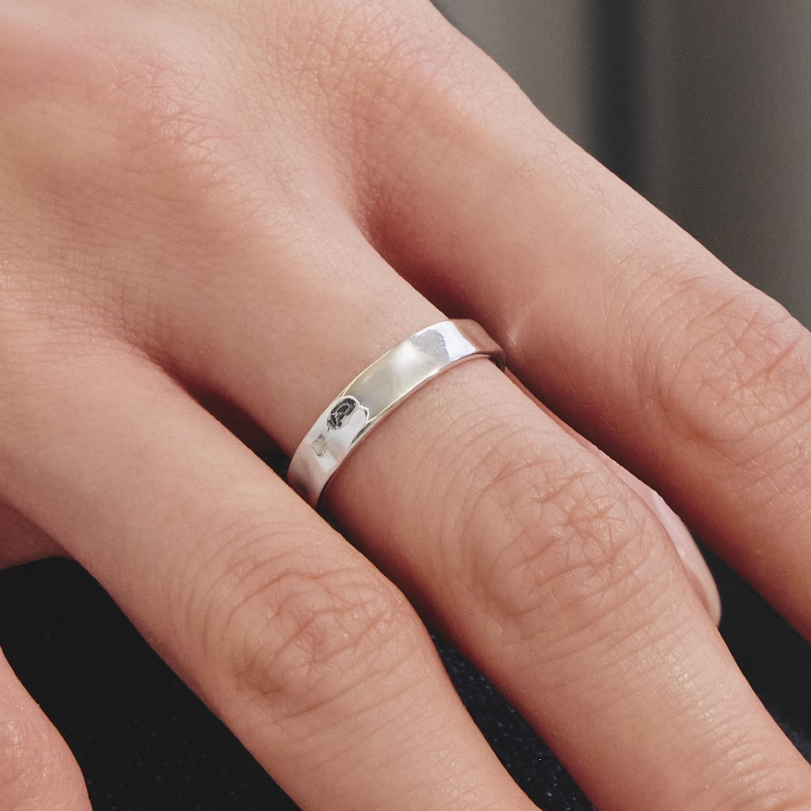 シルバー メルティング フラット リング / Silver Melting Flat Ring