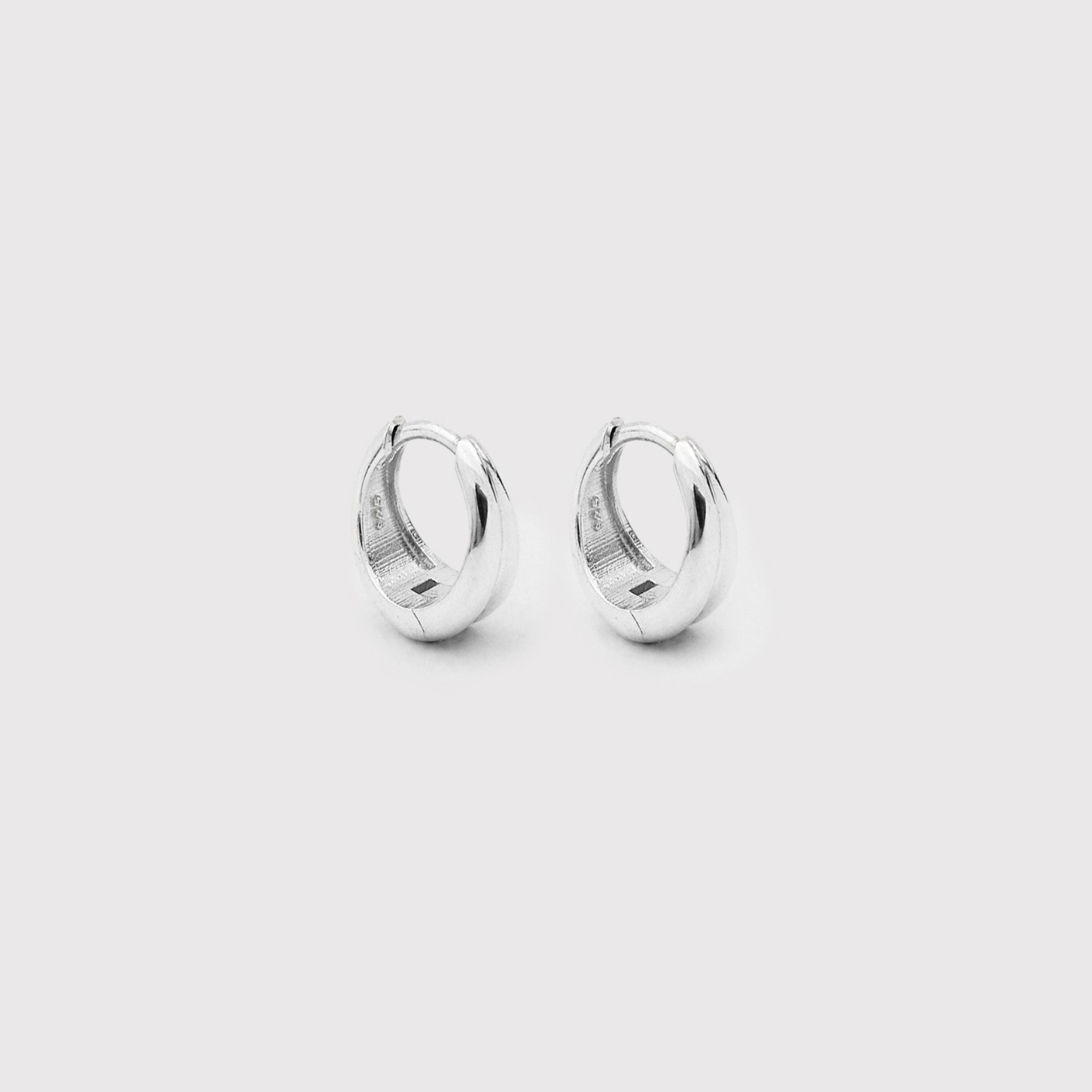 シルバーボールドフェアウィアモンズワンタッチイヤリング / SIilver Bold pair One-Touch Earrings