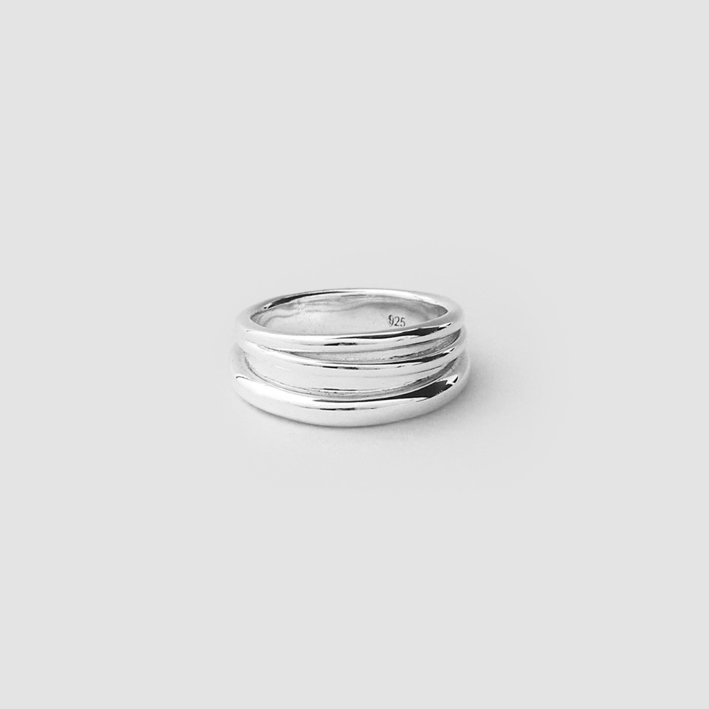 シルバーレイヤードウィアモンズリング / SIilver Layered Ring