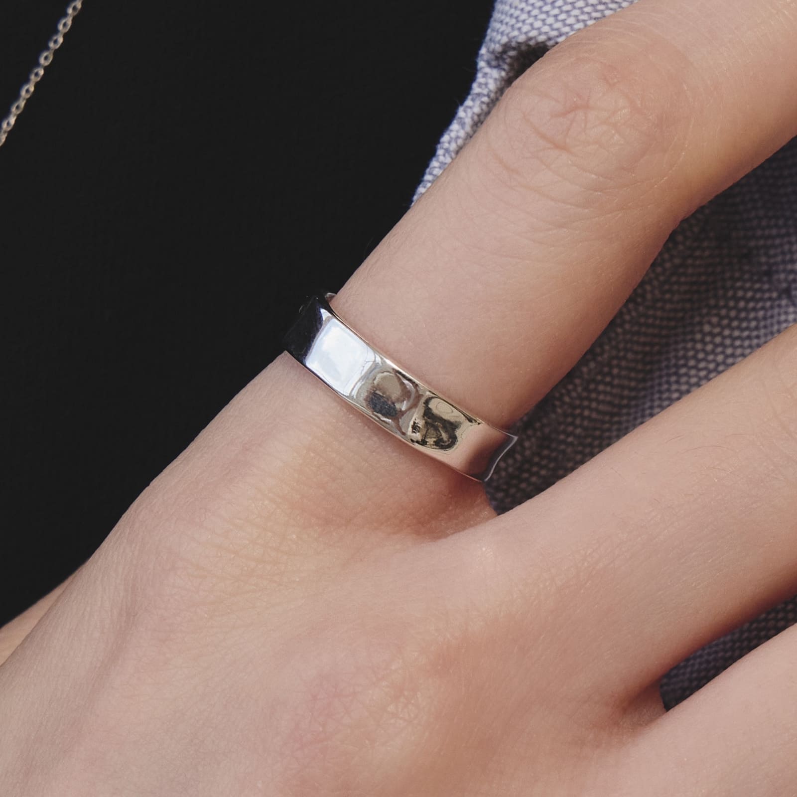 シルバー メルティング フラット リング / Silver Melting Flat Ring