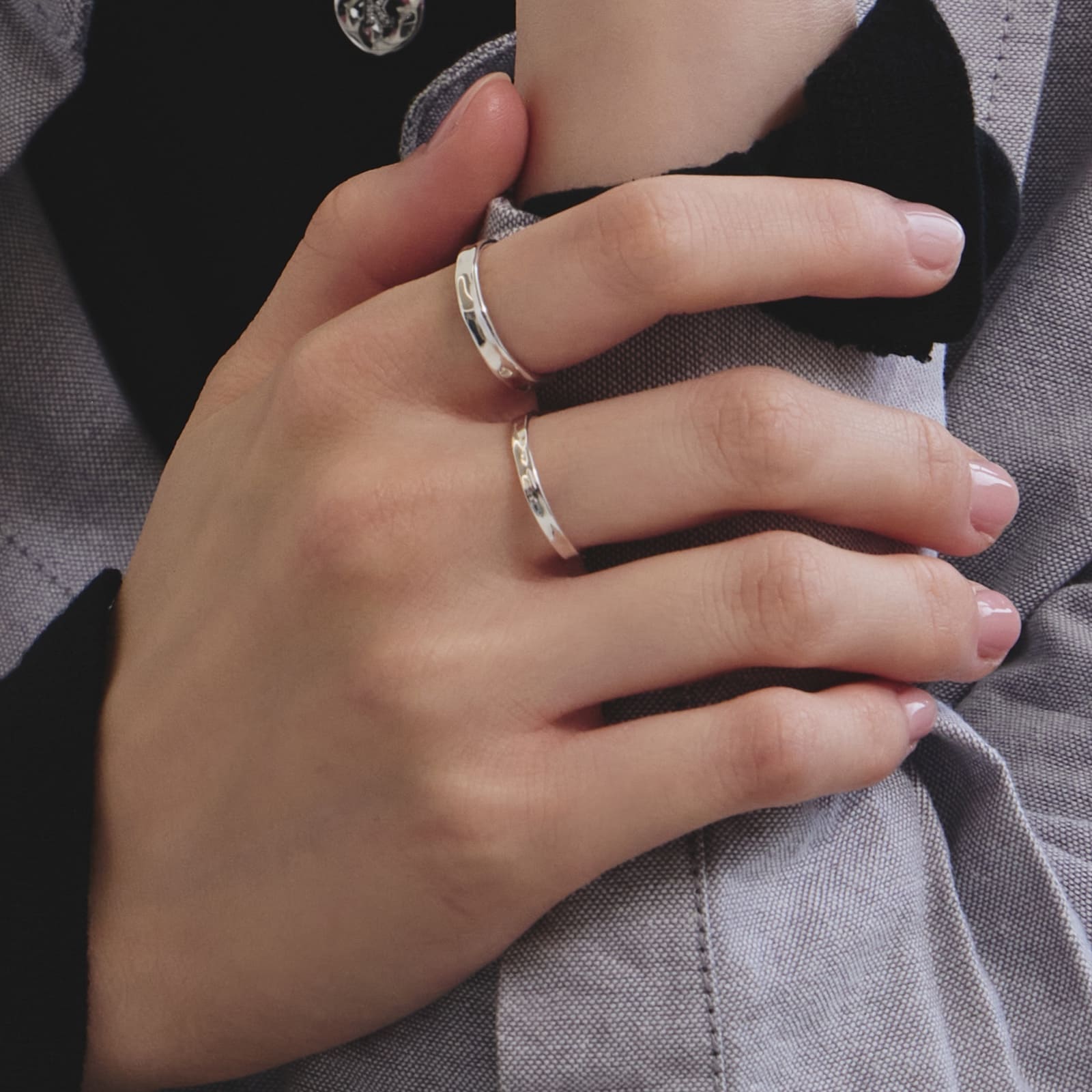 シルバー メルティング フラット リング / Silver Melting Flat Ring