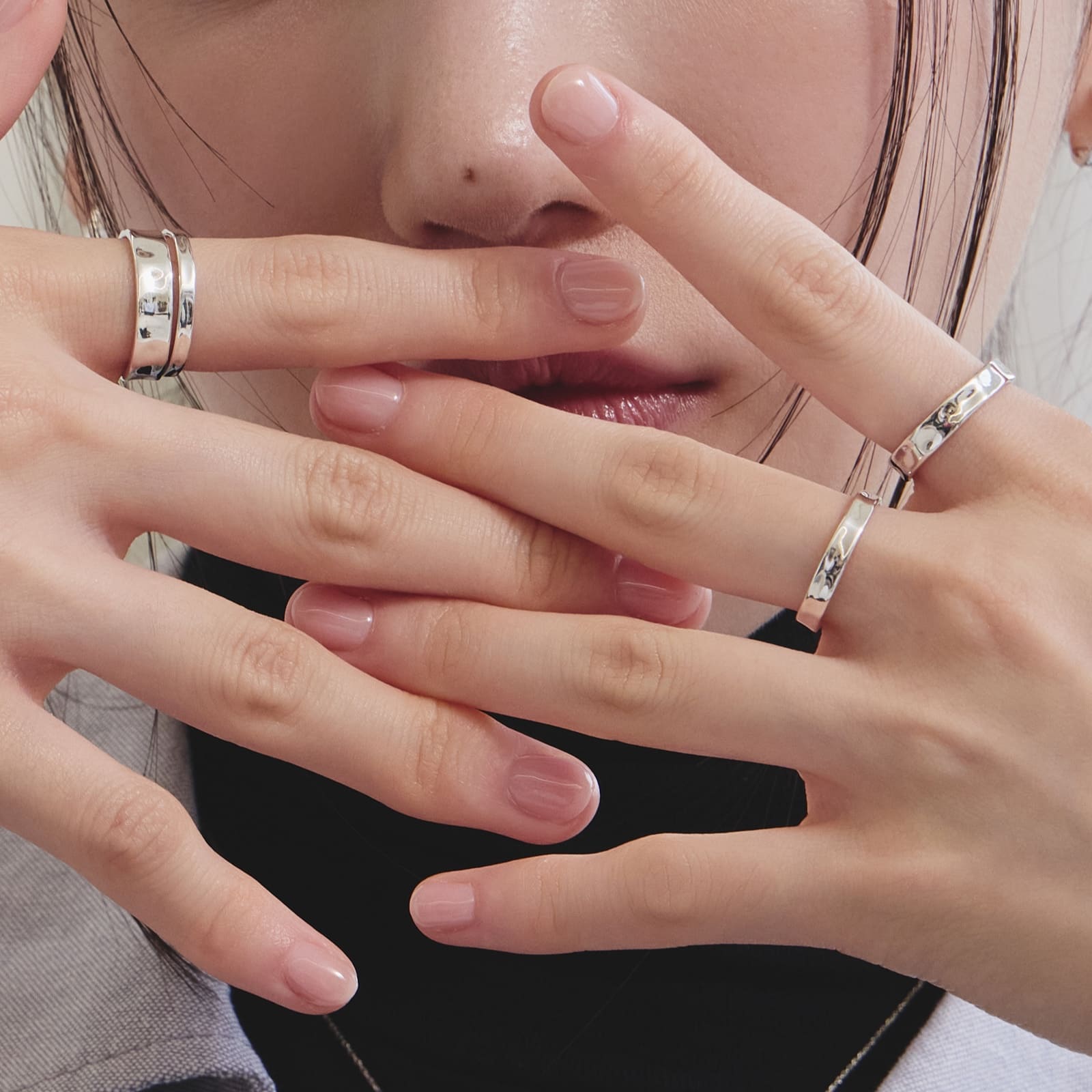 シルバー メルティング フラット リング / Silver Melting Flat Ring