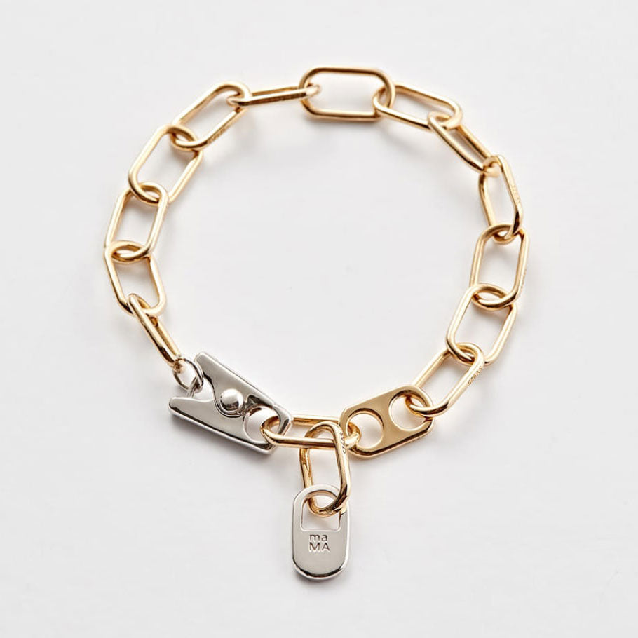 TONGS ユニセックス ミディアム ブレスレット:イエロー コンビ / TONGS UNISEX MEDIUM BRACELET - YELLOW COMBI