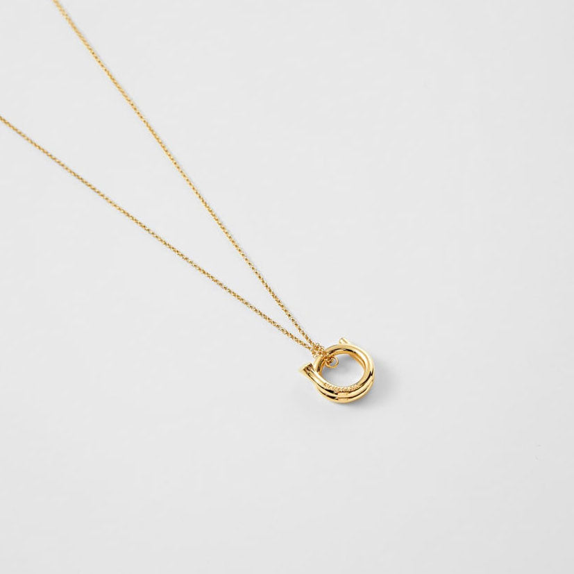Shape6 スプリット MU シルバー ネックレス:イエロー / Shape6 SPLIT MU SILVER NECKLACE - YELLOW
