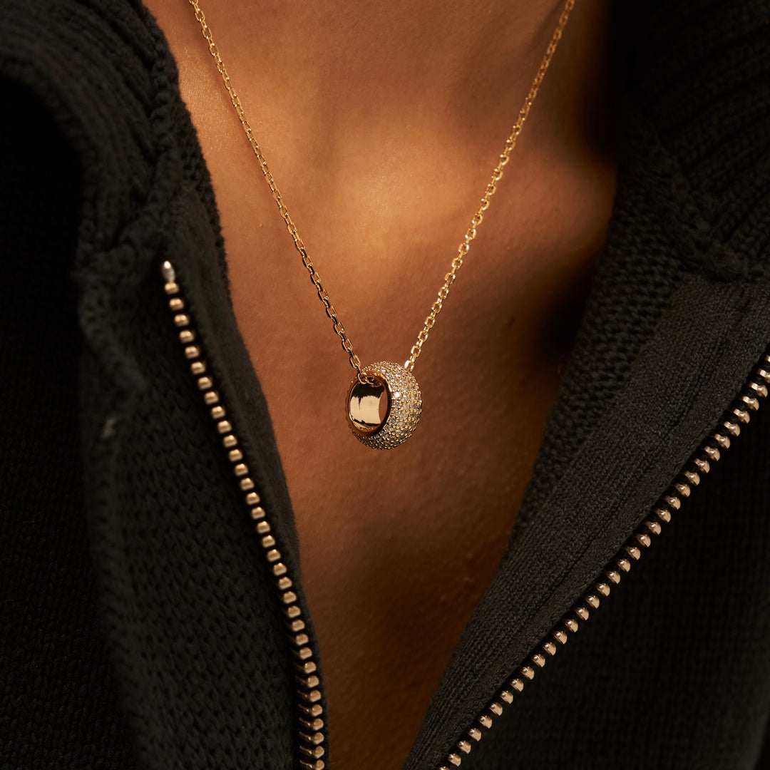 ラウンド キュービック ネックレス / Round Cubic Necklace