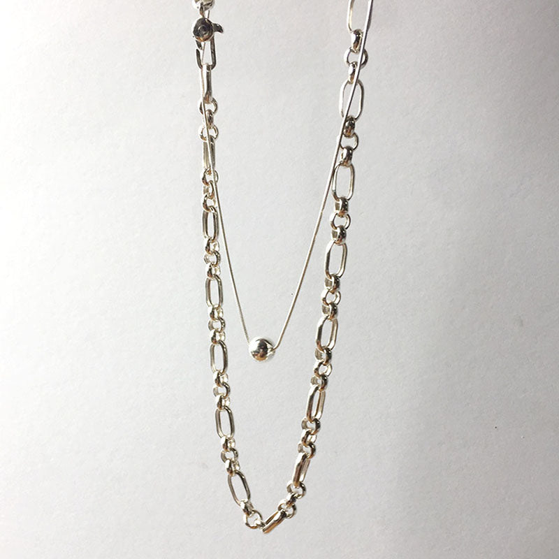 ボール スネーク ネックレス シルバー (シルバー ボール) / Ball Snake Necklace (Glossy Silver Ball)