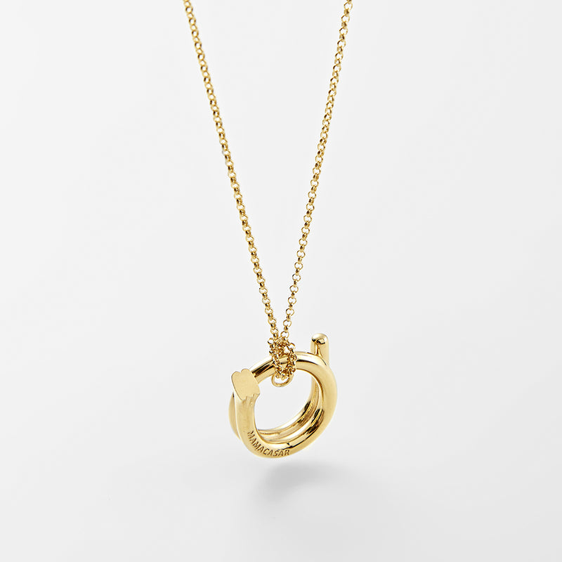 Shape6 スプリット MU シルバー ネックレス:イエロー / SHAPE6 SPLIT MU SILVER NECKLACE - YELLOW