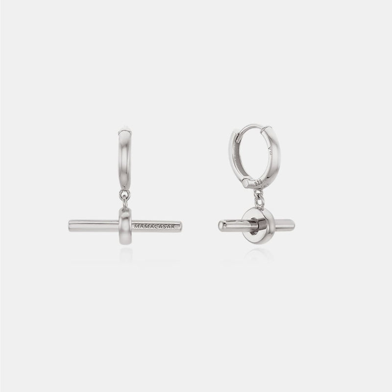 AVIROD ローイング シルバー ピアス:ホワイト / AVIROD ROWING SILVER EARRINGS - WHITE