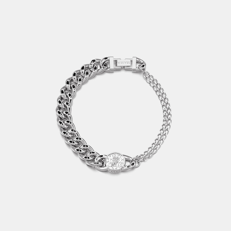 RE-CO'DE No.5 ホロー コイン アンクレット:ホワイト / RE-CO'DE NO.5 HOLLOW COIN ANKLET - WHITE