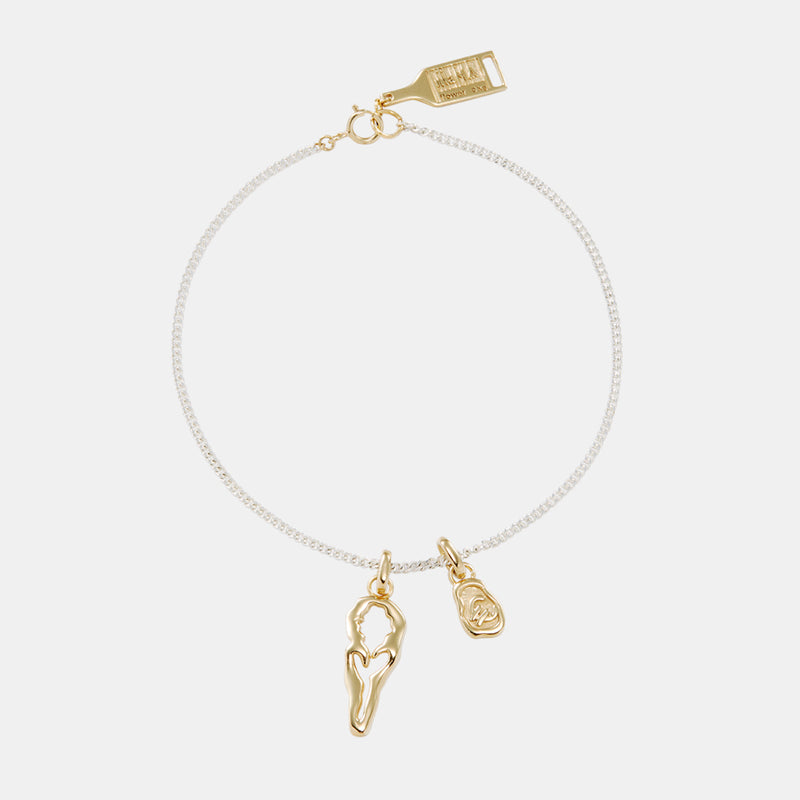 Like A Flower ローズ スタンプ シルバー チェーン アンクレット / Like A Flower Rose Stamp Silver Chain Anklet