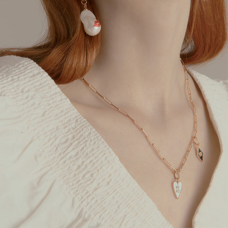 FAVO-LIT プレイカード ノープ カラー ネックレス / FAVO-LIT PLAYCARD NOPE COLOR NECKLACE