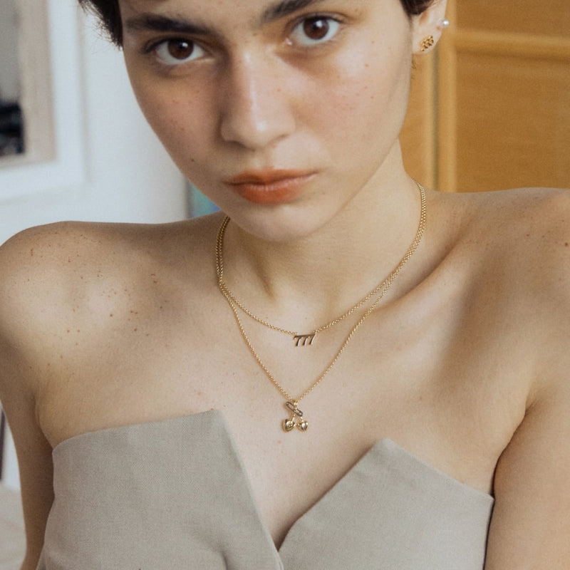 he:art チェリッシュ セーフタイピン コンビ ネックレス / he:art Cherish Safetypin Combi Necklace