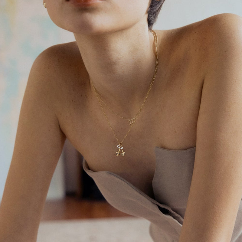 he:art チェリッシュ セーフタイピン コンビ ネックレス / he:art Cherish Safetypin Combi Necklace