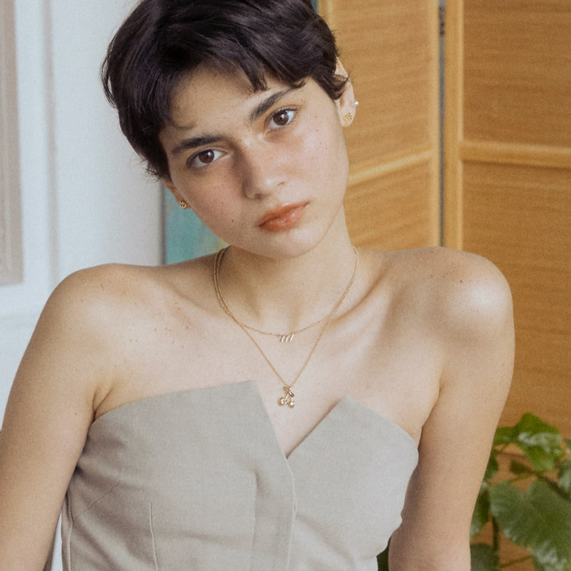 he:art チェリッシュ セーフタイピン コンビ ネックレス / he:art Cherish Safetypin Combi Necklace