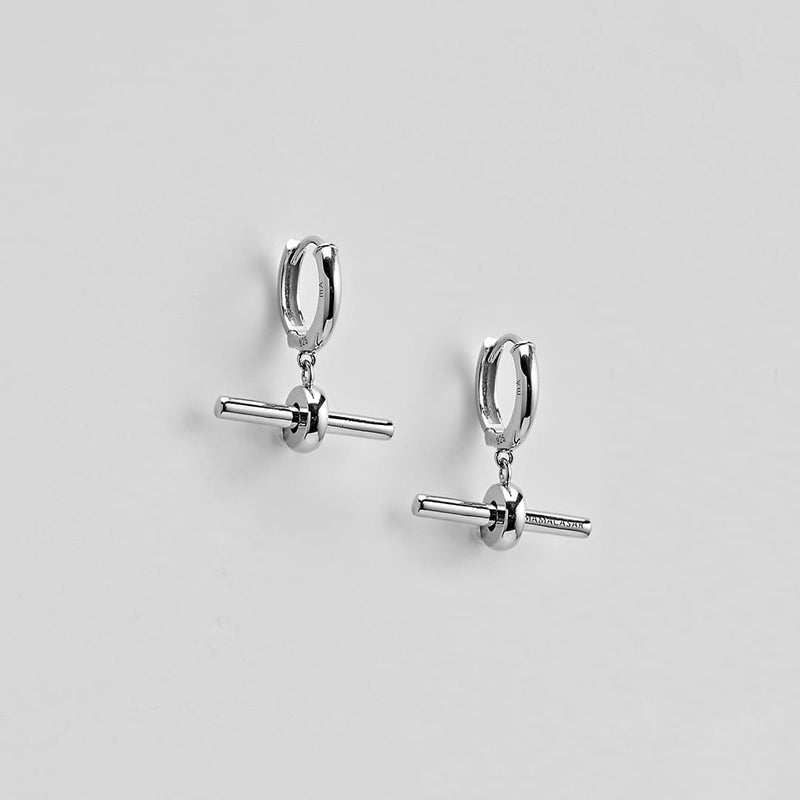 AVIROD ローイング シルバー ピアス:ホワイト / AVIROD ROWING SILVER EARRINGS - WHITE