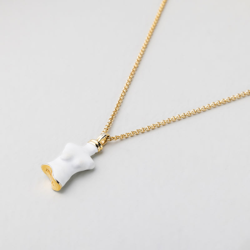 Buddy ダブル ハンドル ホワイト エポキシー ネックレス / BUDDY DOUBLE HANDLE WHITE NECKLACE
