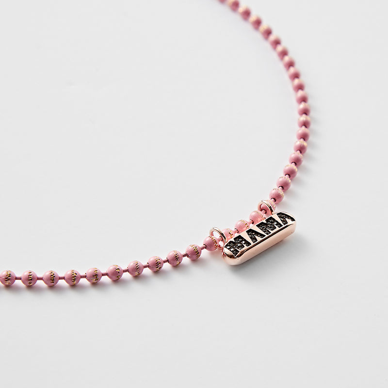 FAVO-LIT ピンク ミラー ボール ネックレス / FAVO-LIT PINK MIRROR BALL NECKLACE