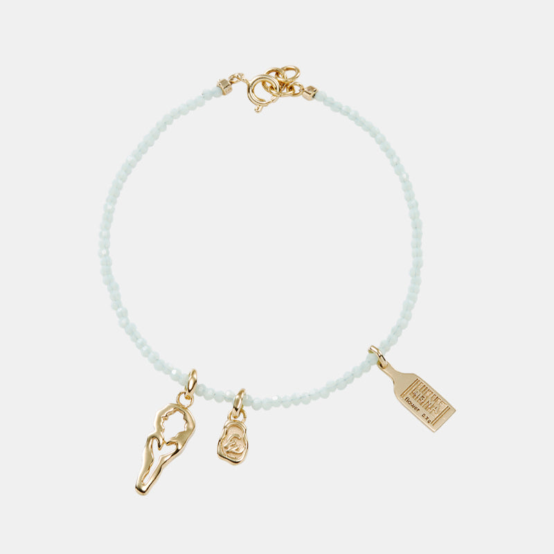 Like A Flower ローズ スタンプ ビーズ アンクレット / Like A Flower Rose Stamp Beads Anklet