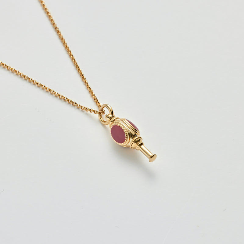 MASTER スピン ゴールデン キー ローズ ブラウン ネックレス / MASTER Spin Golden Key Rose Brown Necklace